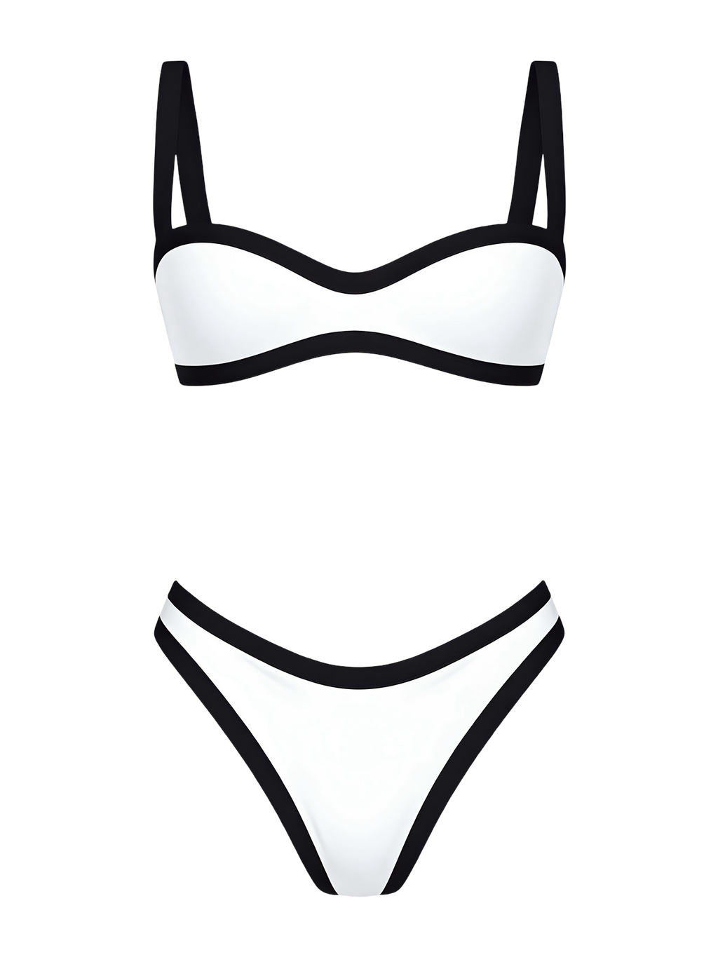 Jade-Contrast Trim Bikini