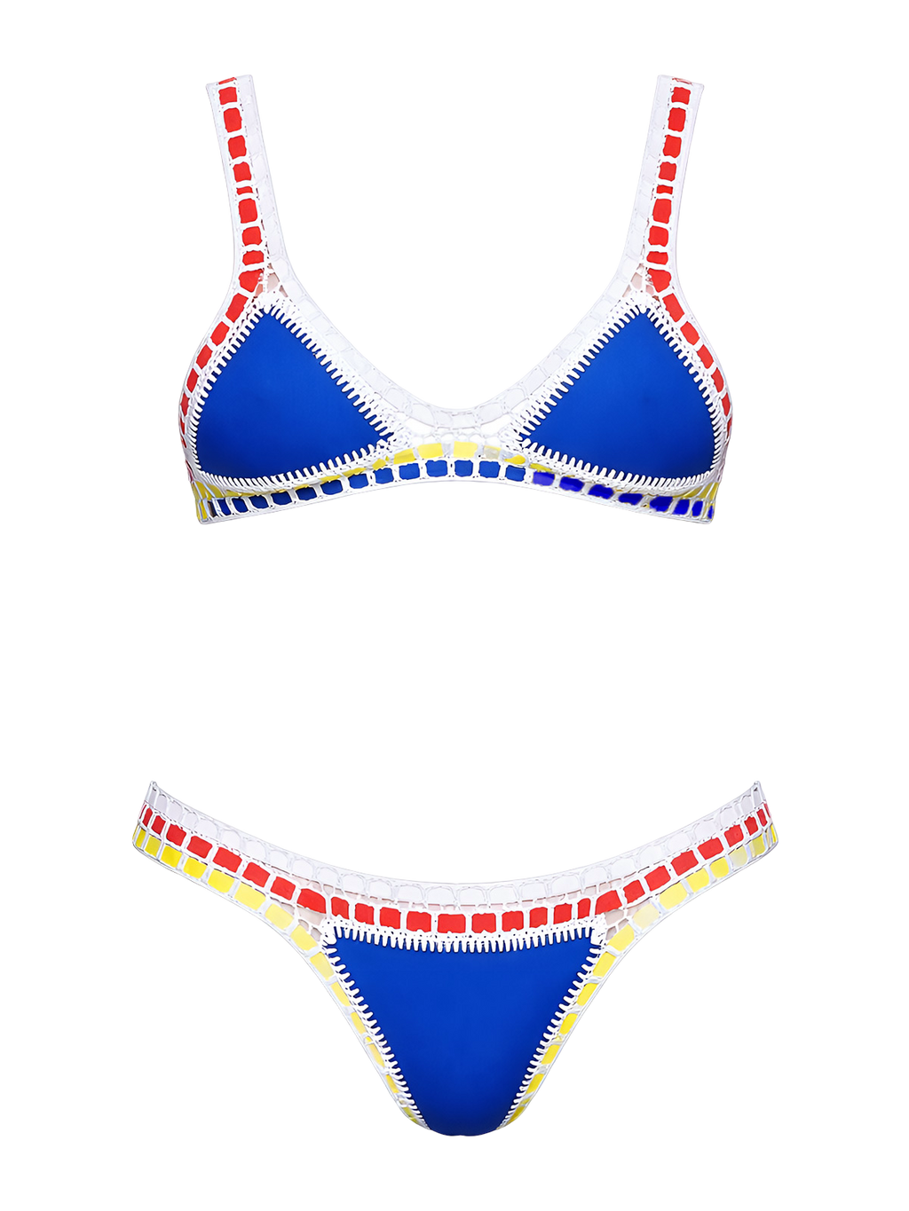 Lila-Crochet Trim Bikini
