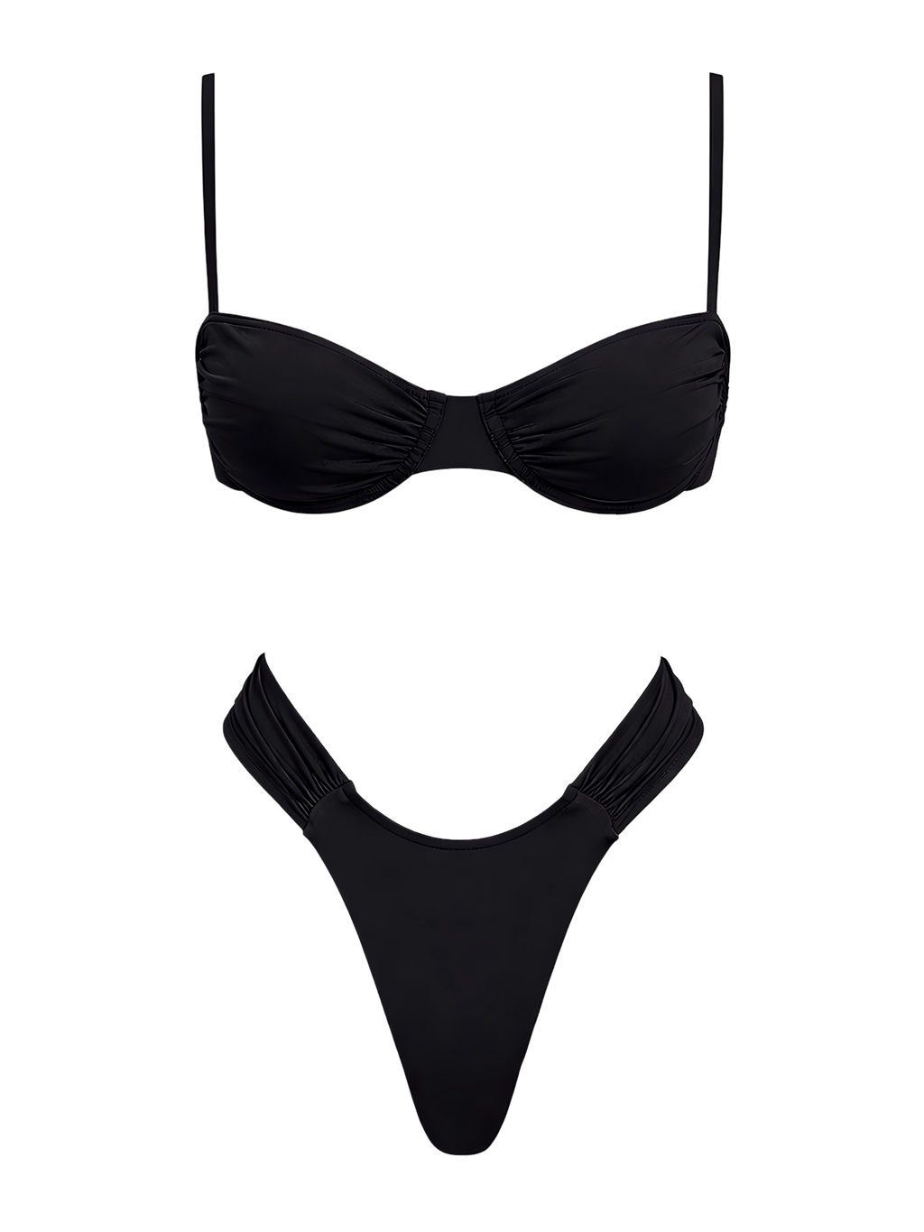 Mya-Gathered Glam Bikini