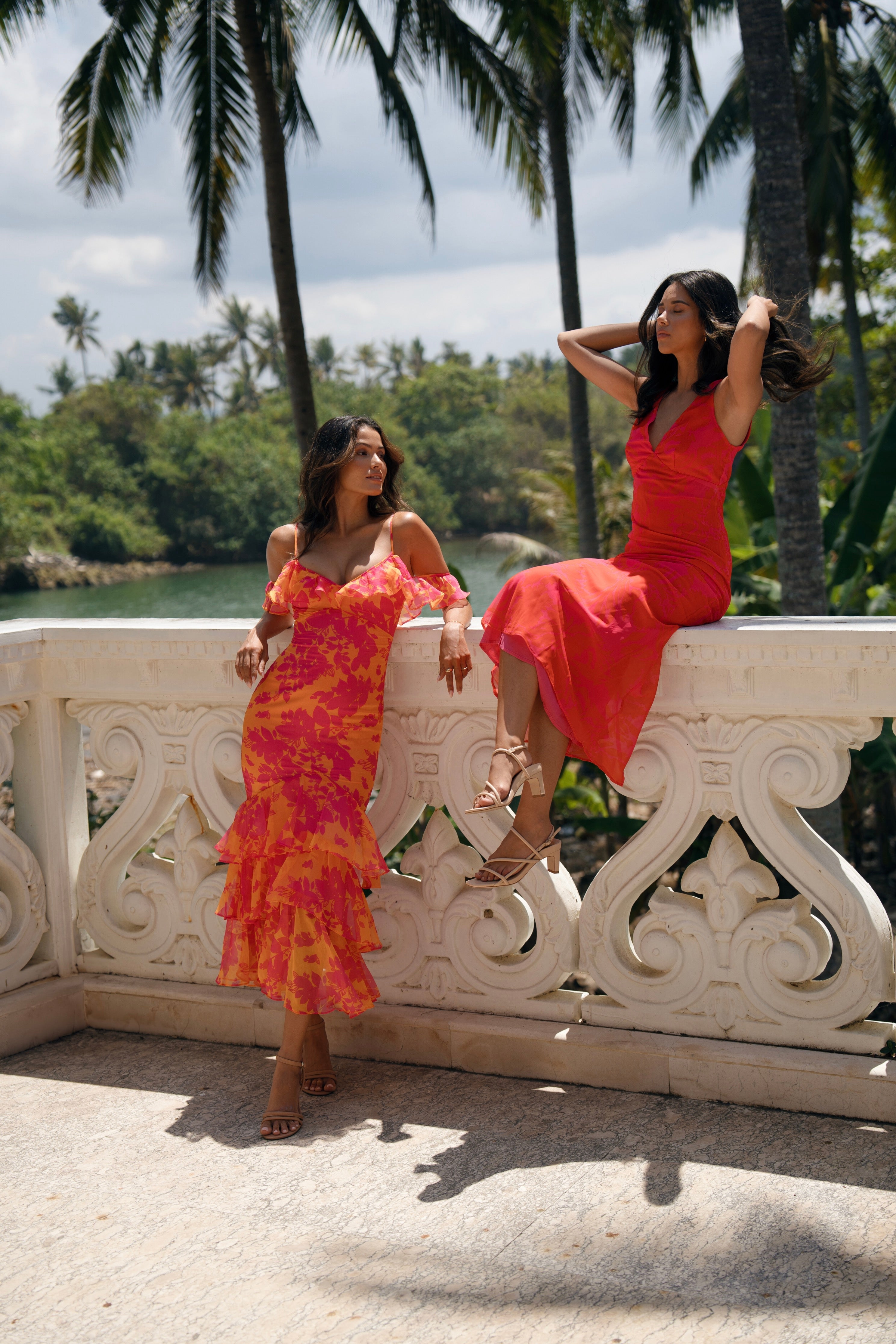 Selina Pink Off-Shoulder Ruffle Cocktail Dress