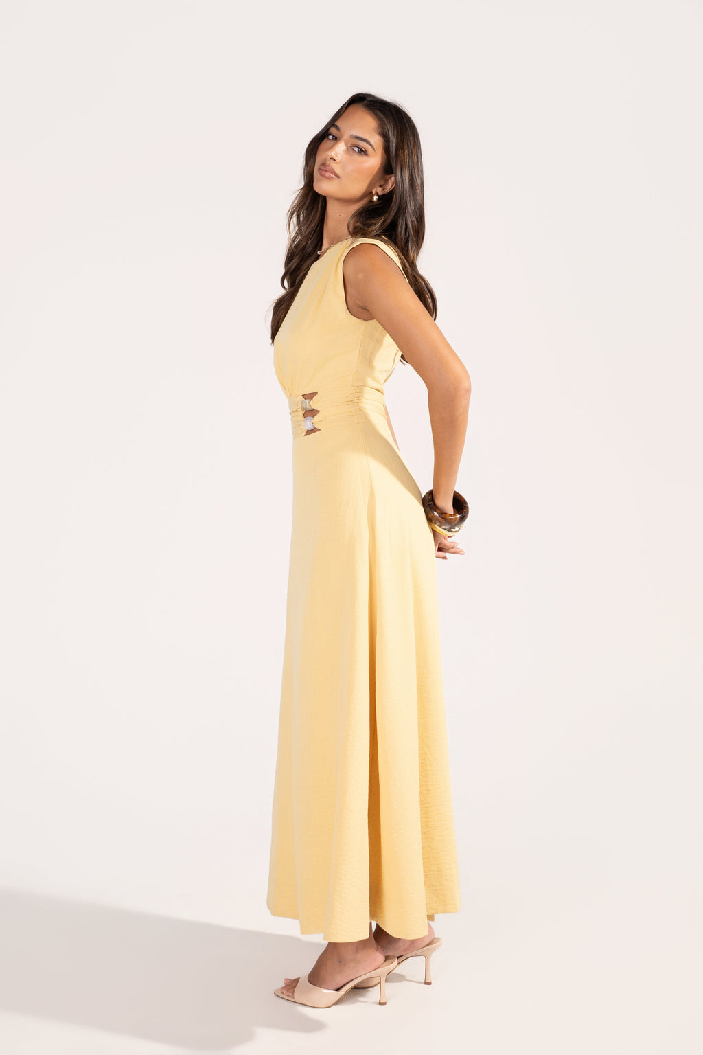Davinae Yellow Maxi Day Dress