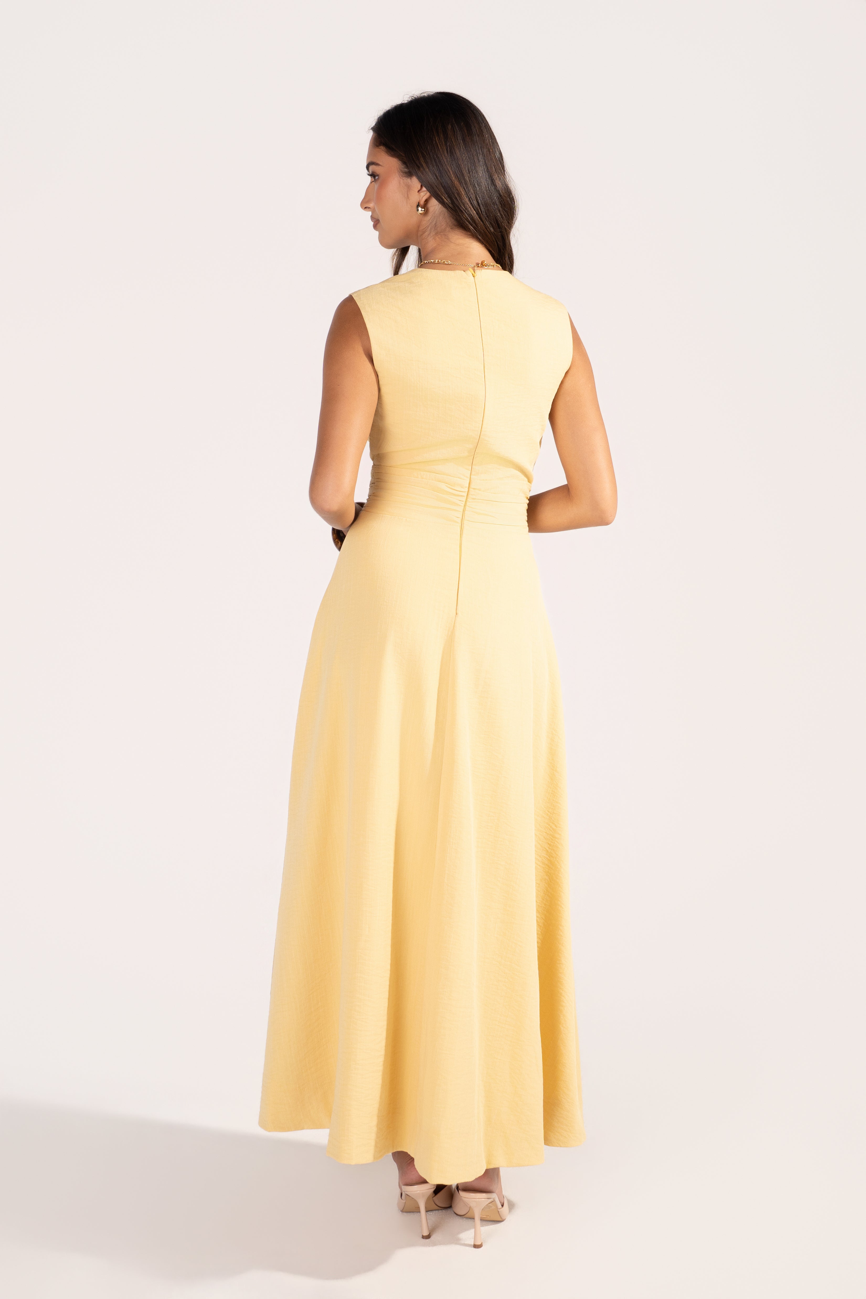 Davinae Yellow Maxi Day Dress