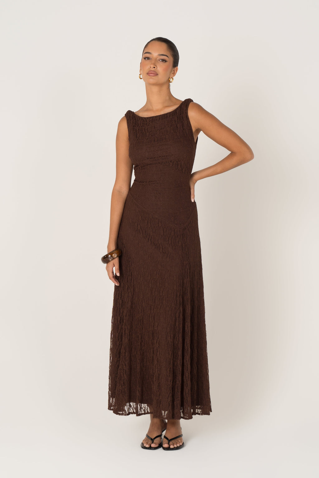 Delia Lace Yellow Midi Dress with Twist Details