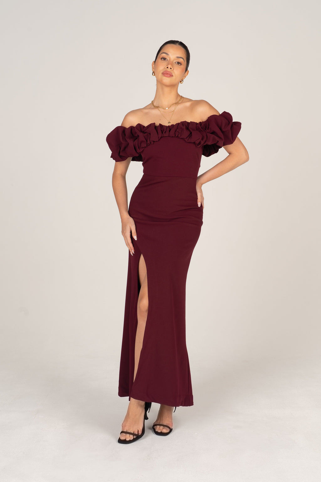 Jordan Off-Shoulder Ruffle Cocktail Dress