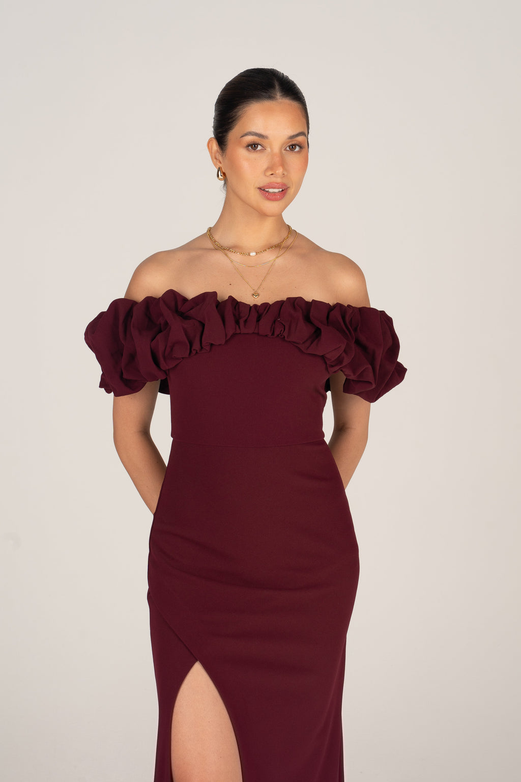 Jordan Off-Shoulder Ruffle Cocktail Dress