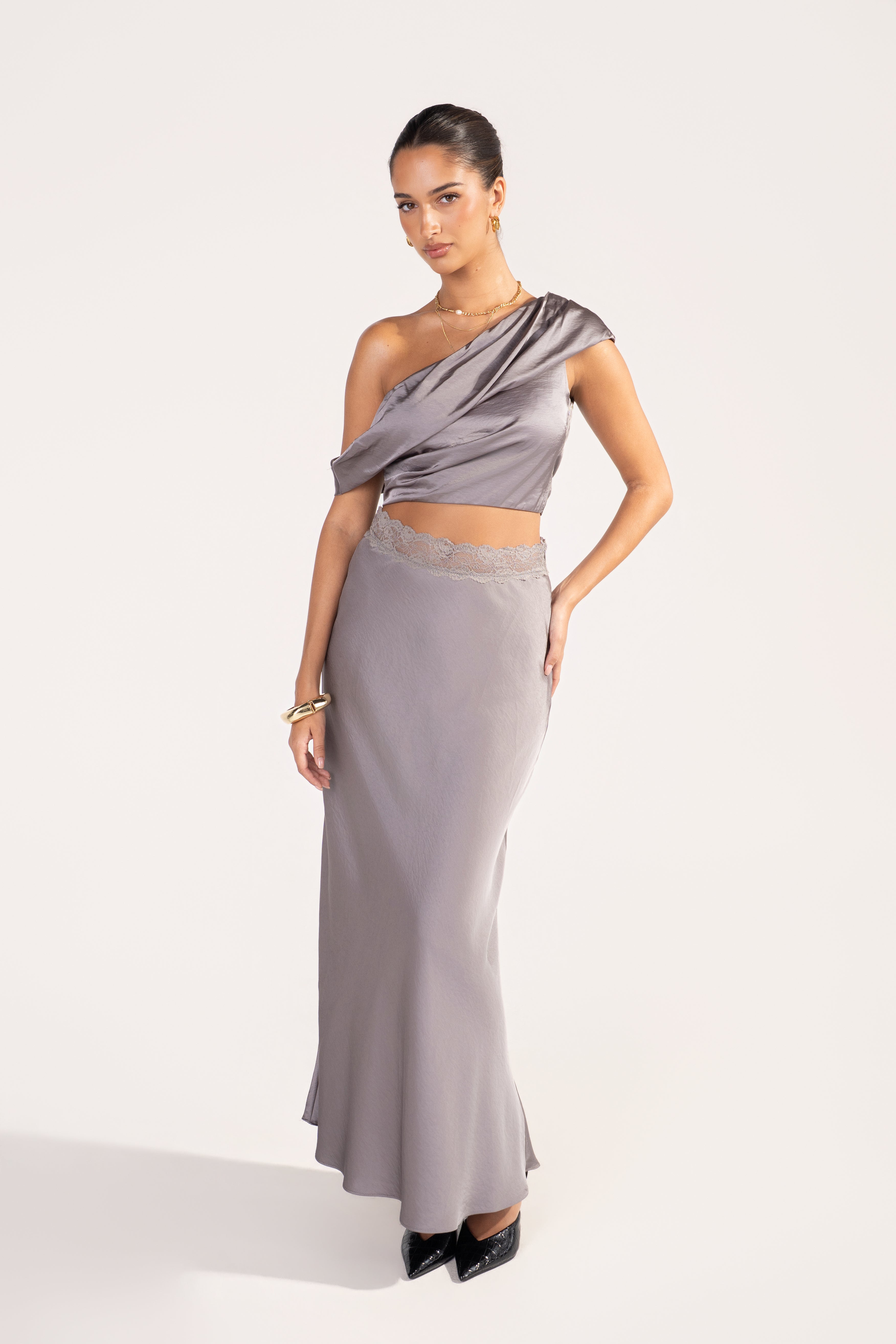 Nova Drop Shoulder Crop Top & Maxi Skirt Set